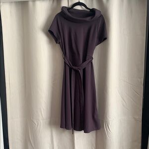 GAP Purple A-Line Cowl Neck Midi Dress